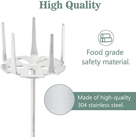 Pork Puller 3 Inch 304 Stainless Steel Meat Shredder Suitable for Making Meat Strips with Standard Hand Drill Pork Puller BBQ Smoking Accessories and Kitchen Gadgets Stir Cooking(3 Inches)