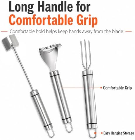 Corn Peeler for Corn on the Cob, 2026 Upgraded 3PCS Corn Peeler, Corn Cob Stripper Tool, Stainless Steel Blade, Ergonomic Long Handle, Easy to Clean, Kitchen Tool for Home Picnic Party
