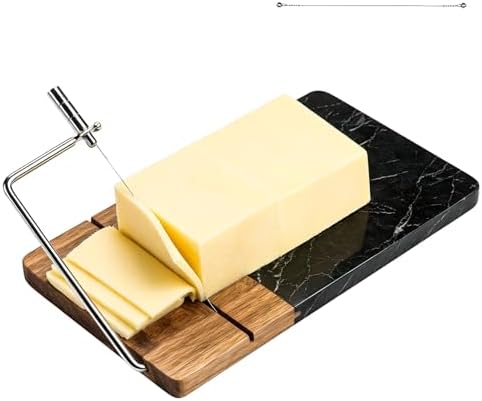 Jalz Natural Black Marble Cheese Slicer Board