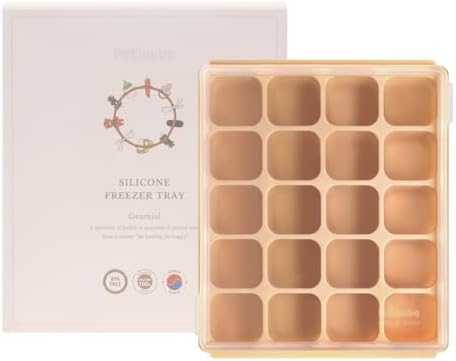 Baby Food Storage Silicone Cubes, Sand Beige, 20 Cubes 0.8oz