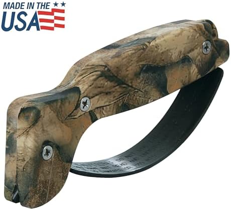 AccuSharp Knife Sharpener, Ergonomic Comfortable Handle, Compact & Easy to Use, Restore and Hone Straight & Serrated Knives, Camo