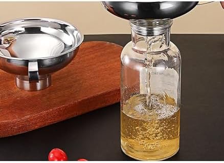 Stainless Steel Canning Funnel Wide Mouth Large Funnel Wide Mouth Funnel for Mason Jar Funnel Wide Funnel for Canning (Wide Mouth Funnel Set)
