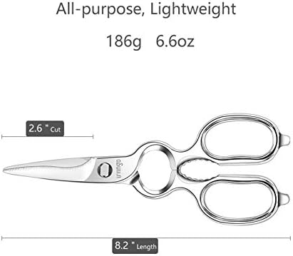 LIVINGO 8.5" Kitchen Shears Heavy Duty Forged Stainless Steel Scissors
