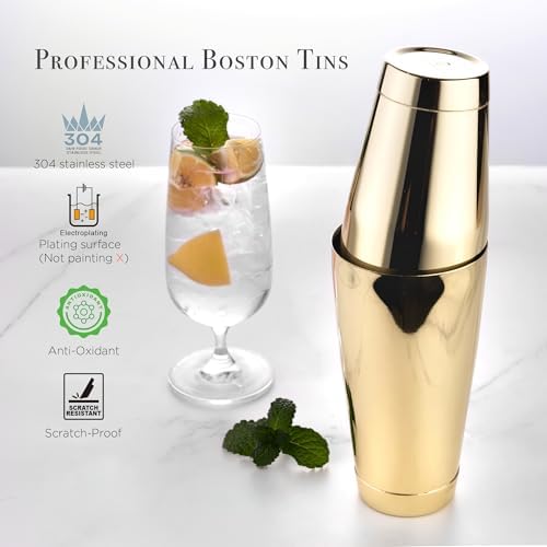 Homestia - Boston Shaker Set, 18oz & 28oz 2-Pieces Weighted Shaking Tin Set