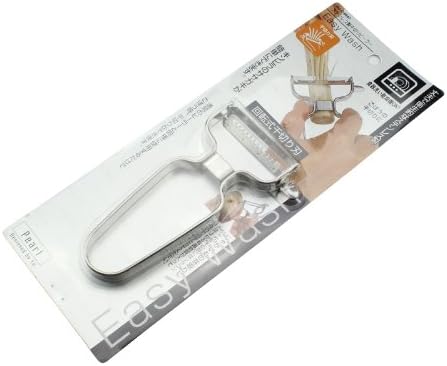 Pearl Metal C-8647 Easy Wash Stainless Steel Julienne Peeler, Made in Japan