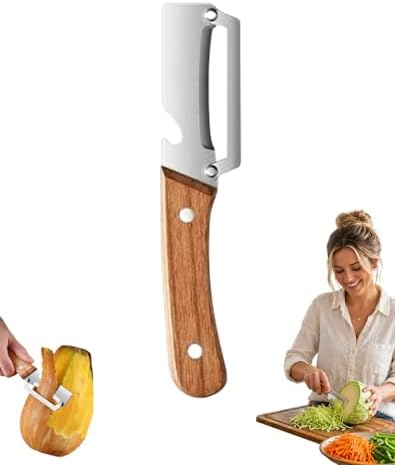 Precision Peeler Pro - Julienne Peeler Vegetable Peeler, Multifunctional Vegetable Peeler, 2.5mm Thickened Stainless Steel Peeler, Heavy Duty Julienne Peelers for Squash, Pineapple, Sugarcane (Type-A)