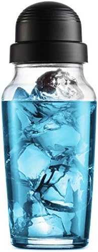 Glass Cocktail Shaker, Martini Drink Shaker Bottle, 19oz, Made in Italy