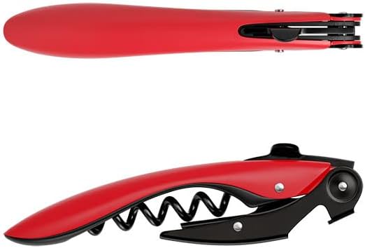 Koala Spain High Tech Two Stroke Corkscrew, Patented Automatic Tab, Red
