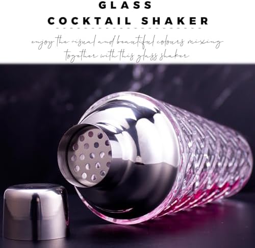 Cocktail Shaker Set with Jigger, Bar Spoon & Muddler