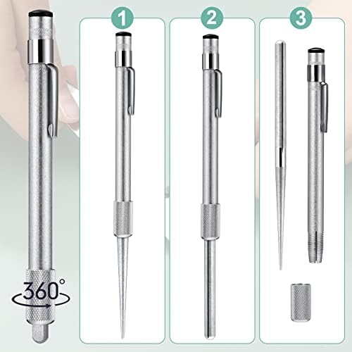 Honoson 5 Pieces Pocket Knife Sharpener Serrated Knife Sharpener Diamond Honing Rod Tactical Pen Steel Rod Pen for Kitchen Outdoor Hunting Fishing Hiking Camping Garden Tools
