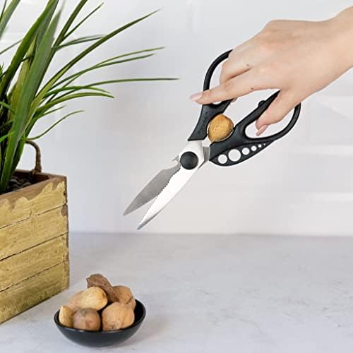 Strip-n-Snip™ - Herb Stripping Multi-use Scissors with Stainless Steel Blades (Black)