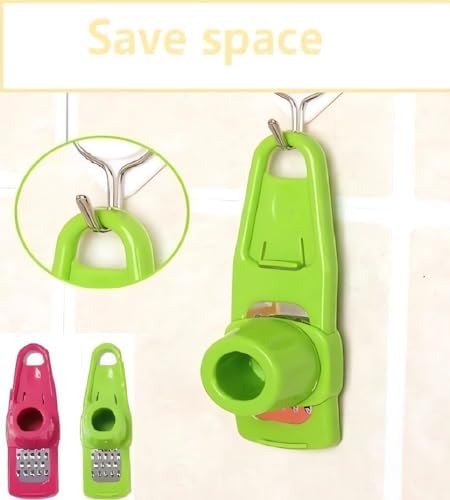 Garlic Grinder - Hand Grinder for Garlic, 2024 New Hand Press Garlic Chopper, Hand Pepper Grinder, Easy and Fast Stainless Steel Garlic Press for Home Daily Use (Green)