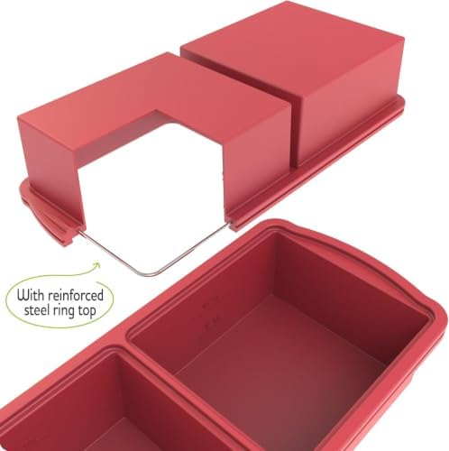 Silicone freezer molds, 2-cup Silicone Freezer Trays with Lid,Soup Freezer Container large Ice Cube Molds, Perfect for Storing Lasagna, Leftovers, Sauces, Portioned Meals and More dishwasher safe