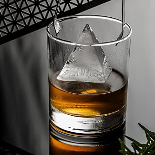 DRINKSPLINKS Pyramid Ice Mold. Large Silicone Tray.