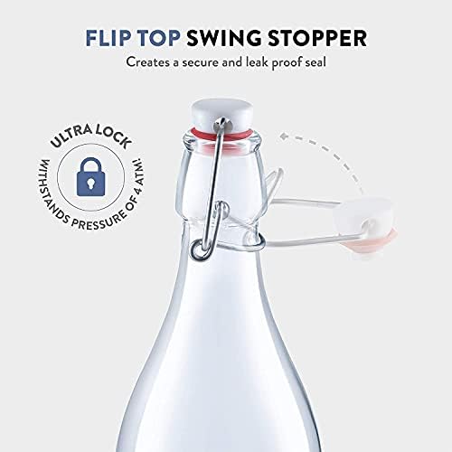 Bormioli Rocco Swing Bottles, 4.25 Oz - Clear, Set of 4