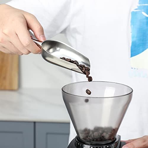 AIEVE Ice Scoop,2 PCS Stainless Steel Small Ice Cream Food Candy Scoop Flour Spoon Shovel for Kitchen Bar wedding party(Sliver)
