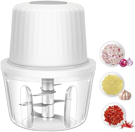 400ML Electric Garlic Chopper, 6 Blades Garlic Grinder