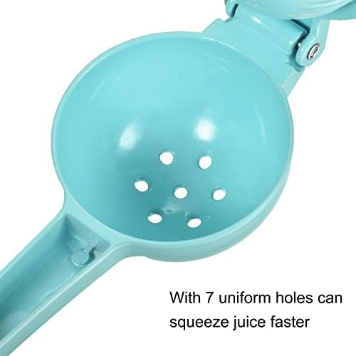 uxcell Manual Hand Squeezer, Aluminium Alloy Lemon Orange Citrus Juicer Suitable for Lemon, Watermelon, Orange, Pomegranate, Cucumber - Blue
