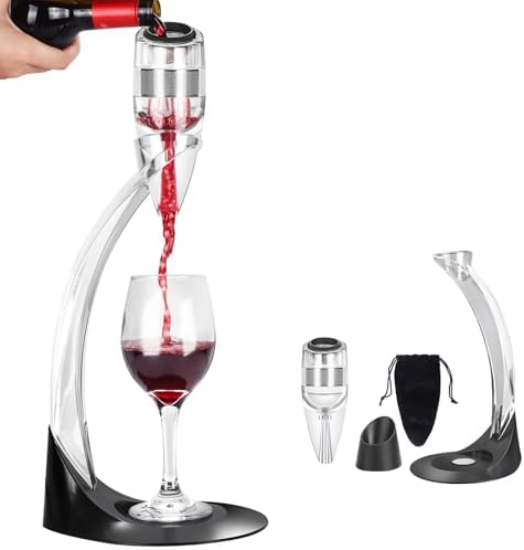 Premium Wine Aerator Pourer with Sediment Filter and Stand