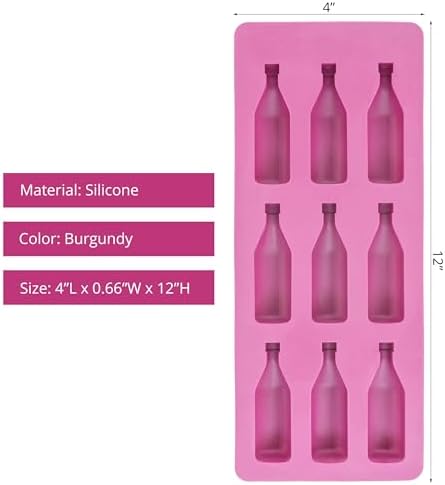 Fairly Odd Novelties Ice Cube Tray, Four Pack, Burgundy Wine