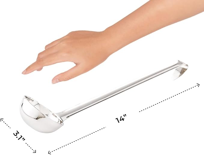 Restaurantware Met Lux 4 Ounce Portion Ladle 1 Multipurpose Portion Serving Spoon - Does Not Corrode Dishwashable Stainless Steel Portion Control Serving Utensil Premium