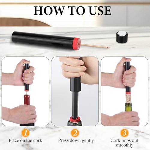 2PCS Aeropop Wine Opener, Needle Type Wines Bottle Openers, Travel Portable Pocket Air Pressure Pump Wine Bottle Opener for Home, Restaurant, Party