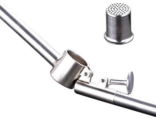 Stainless Steel Garlic Press Extended Handle Heavy Duty Garlic Mincer and Crusher Manual Kitchen Tool