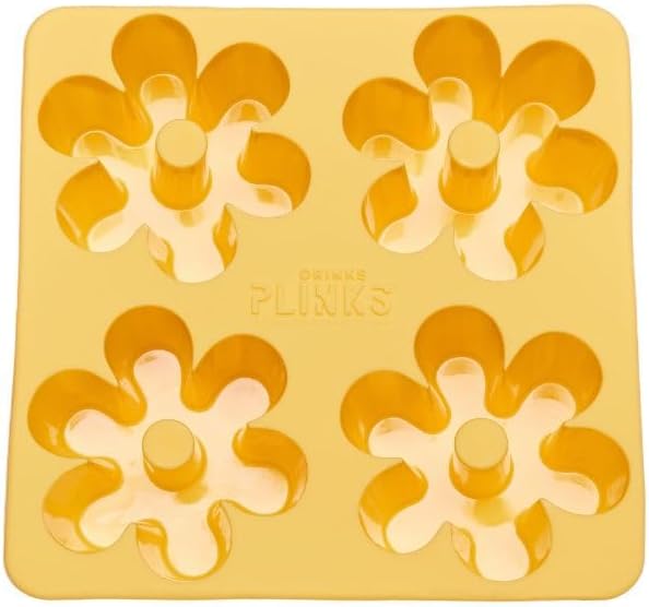DRINKSPLINKS Retro Daisy Ice Cube Tray. Large Flower Ice Cube Molds.