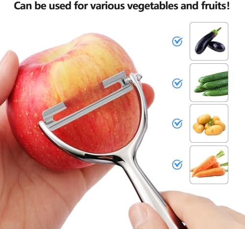 LIIGEMI Y Peeler, Sharp Blade for Potatoes & Cucumbers, Ergonomic Handle for Home Kitchen Use
