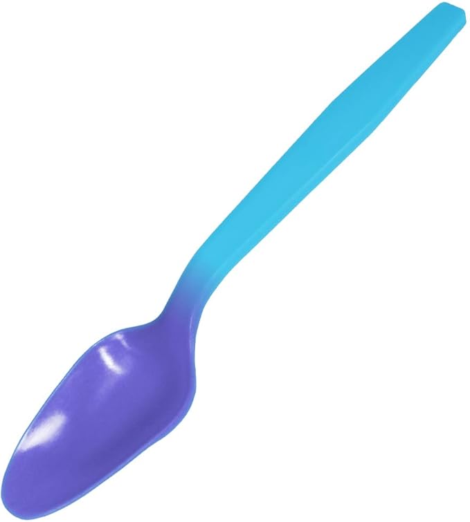 AAkron Color Changing Reusable Ice Cream Kit - 4 bowls, 4 spoons, 12 straws, 1 scoop - react to ice cold temperatures and changes from one vivid color to another – MADE IN USA