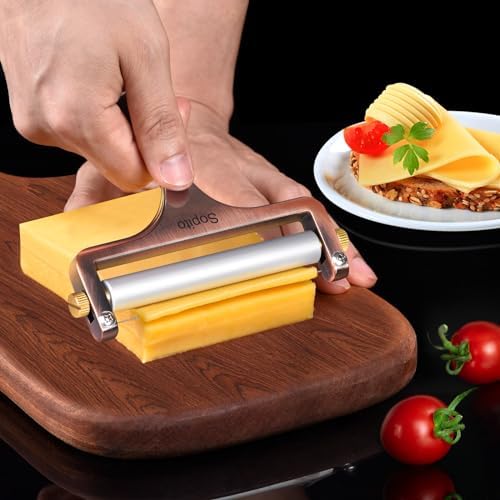 Sopito Stainless Steel Wire Cheese Slicer with 3 Extra Wires, Copper