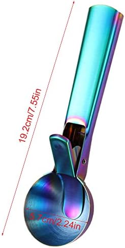 Ice Cream Scooper Stainless Steel, Cookie Scoopwith Trigger Heavy Duty Metal Icecream Scoop,Cookie Scoop Large Size Perfect For Frozen Yogurt, Gelatos, Sundaes (D-Blue)