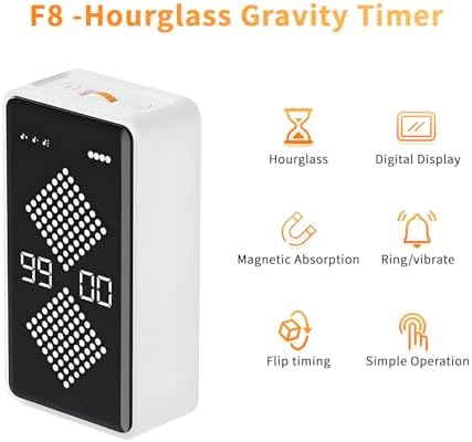 QUMOX F8 Hourglass Gravity Timer, 1–99 Minutes