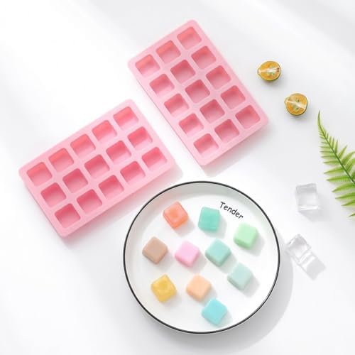 Ice Cube Trays,Silicone Ice Trays,Square Ice Cube Tray (Square)