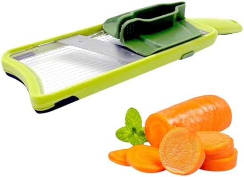 Multi Handheld Mandoline Slicer, Stainless Steel Professional Vegetable Slicer with Comfortable Grip, Vegetable Slicer for Potatoes, Onions, Cucumbers, Cheese, Easy to Clean