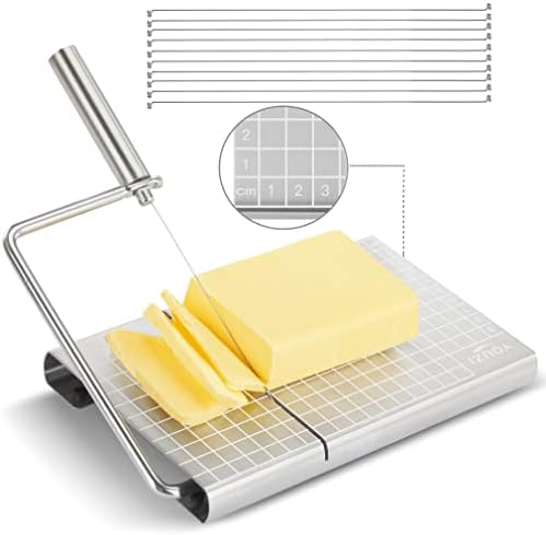 Cheese Slicer & Cheese Cutter, Stainless Steel for Block Cheese