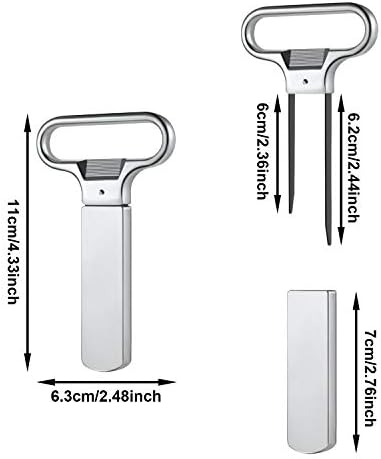 Boao 2 Pack Two Prong Wine Opener Cork Puller with Cover, 2