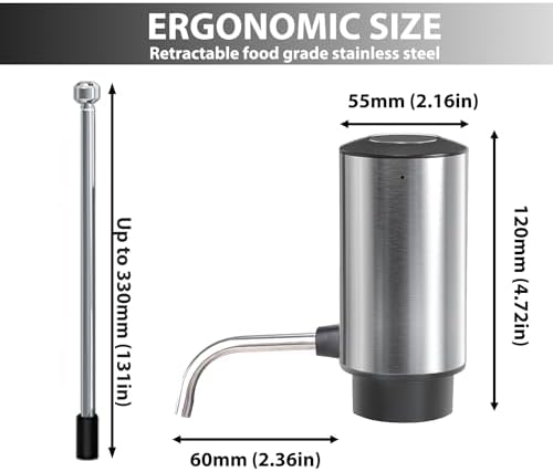 Electric Wine Aerator Pourer Decanter Type C Rechargeable Wine Dispenser