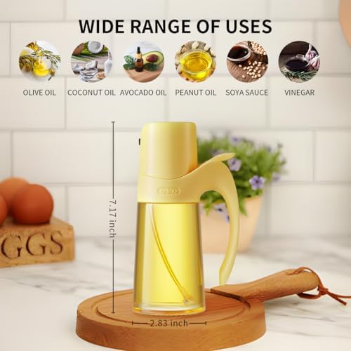 Ankou Olive Oil Sprayer Oil Spray Bottle,10oz/300ml Oil Dispenser Spray for Kitchen, High Borosilicate Glass Fine Mist Oil Sprayer for Cooking, Leakproof, BPA-Free Vinegar bottles for Salad, BBQ