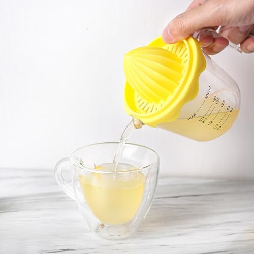 Lemon Squeezer,Plastic Lemon Juicer,Manual Juicer with Measuring Cup