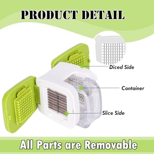 Kitchen Innovations Garlic Press and Chopper with Stainless Steel Blades Small Garlic Slicer for Mincer Ginger Fruit Kitchen Tool