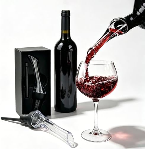 Wine Aerator Pourer, Wine Air Aerator, Easy to Use for Enhanced Bouquet Rich Flavor, Wine Aerator Pourer Spout with Gift Box Included