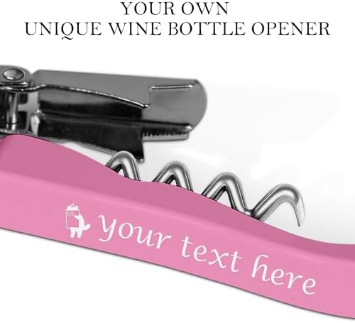 Custom Wine Bottle Opener, Stainless Steel Wine Key Corkscrew w/Foil Cutter