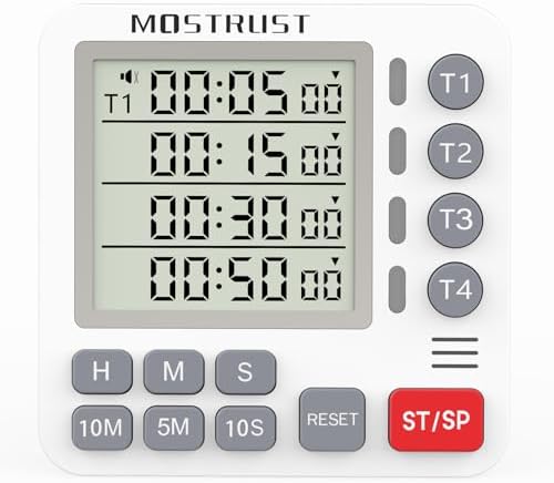 Digital Dual Kitchen Timer, Multiple Channels Countdown Timer