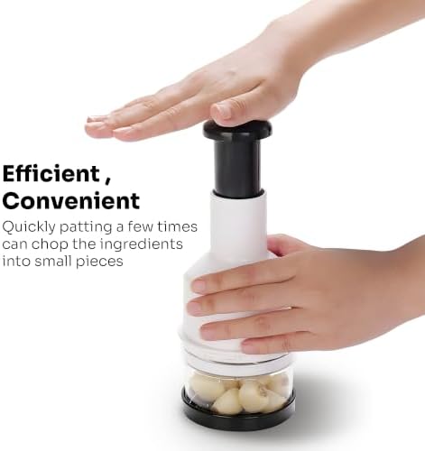 Vegetable Chopper, Manual Food Processor, Hand Push Garlic Onion Cutter, Suitable for Vegetables, Ginger, Fruits, Nuts, Herbs