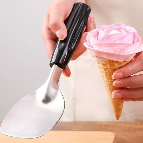 Ice Cream Spade,Ice Cream Paddle for Hard&Creamy Ice Cream,Stainless Steel Flat Ice Cream Scoop with Plastic Handle,Heavy Duty Ice Cream Spade Scoop,Durable Bend Proof Ice Cream Scooper Butter Cutter