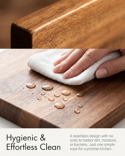 Wooden Magnetic Knife Block,Large Magnetic Knife Holder for Countertop