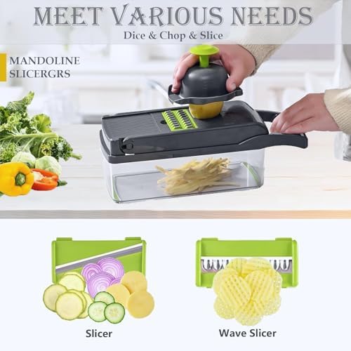 16-in-1 Vegetable Chopper, Mandoline Slicer, Veggie & Food Chopper