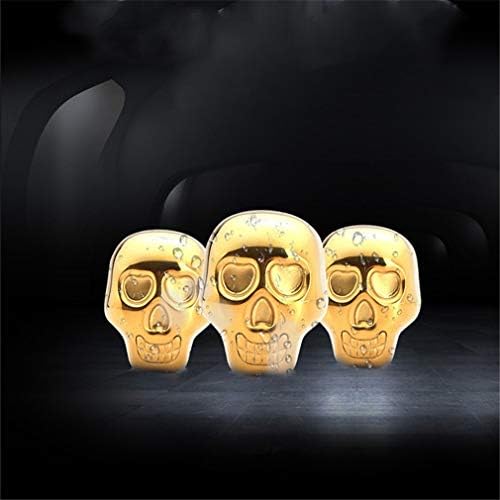 Stainless Steel Skull Shaped Whiskey Stones Set Reusable Chilling Rocks Ice Stones Gift for Whiskey Lovers