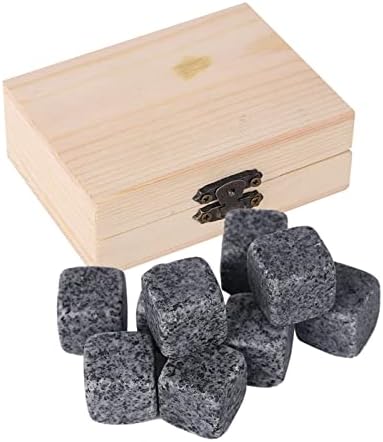 Whiskey Chilling Stones, Hielos para 9 in Set Cool Pure Soapstone Drinks Beverage Chilling Stones, Piedras para Enfriar Bebidas for Home Pub …